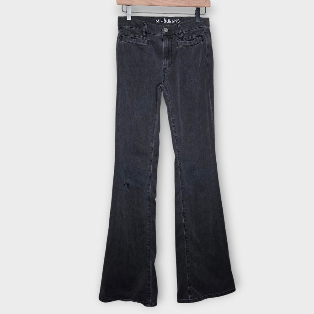 MIH Marrakesh Kick Flare Jeans Black Gray 70s Retro Womens 27